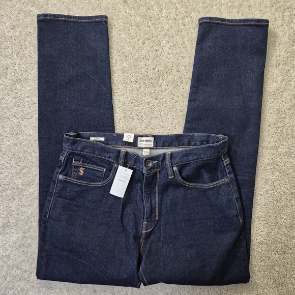 Todd Snyder Slim Jeans Mens 31/32 Dark Wash 5 Pocket Stretch Preppy Luxury New